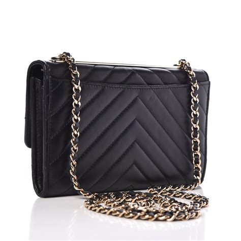 chanel is chevron trendy|Chanel Chevron wallet on chain.